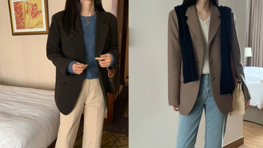 4 kiểu áo phù hợp để mặc trong blazer