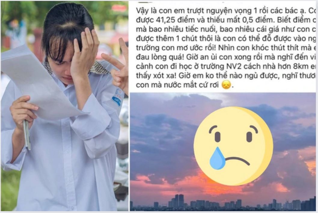 Con trượt nguyện vọng 1 vào các trường THPT công lập: Khiến nhiều phụ huynh và học sinh lo lắng, hụt hẫng