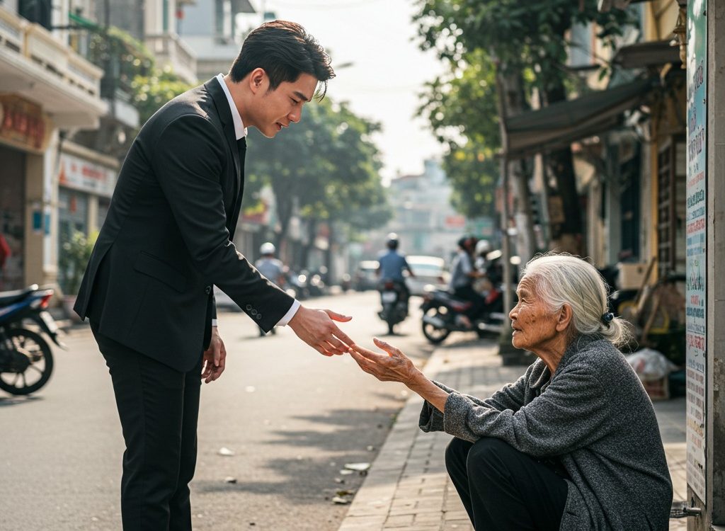 Giám đốc tình cờ gặp lại cô giáo chủ nhiệm lớp 12 năm xưa lang thang trên phố, hành động sau đó của anh khiến mọi người không cầm được nước mắt…