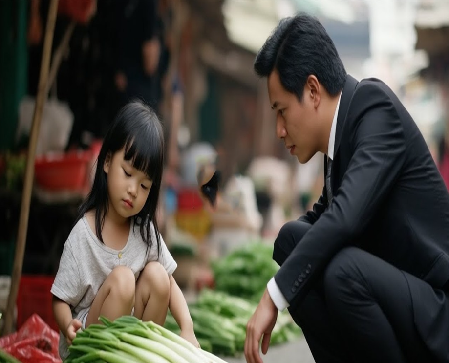 Triệu phú s: ốc khi thấy cô bé bán rau có vết b: ớt giống hệt vợ cũ, bí mật khiến anh rơi lệ…
