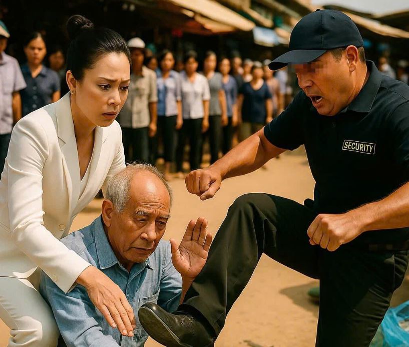 Nữ tỷ phú cứu ông lão bị bảo vệ đ:á thẳng vào người, 10 phút sau anh ta r:un r:ẩy khi nhận cuộc gọi ….