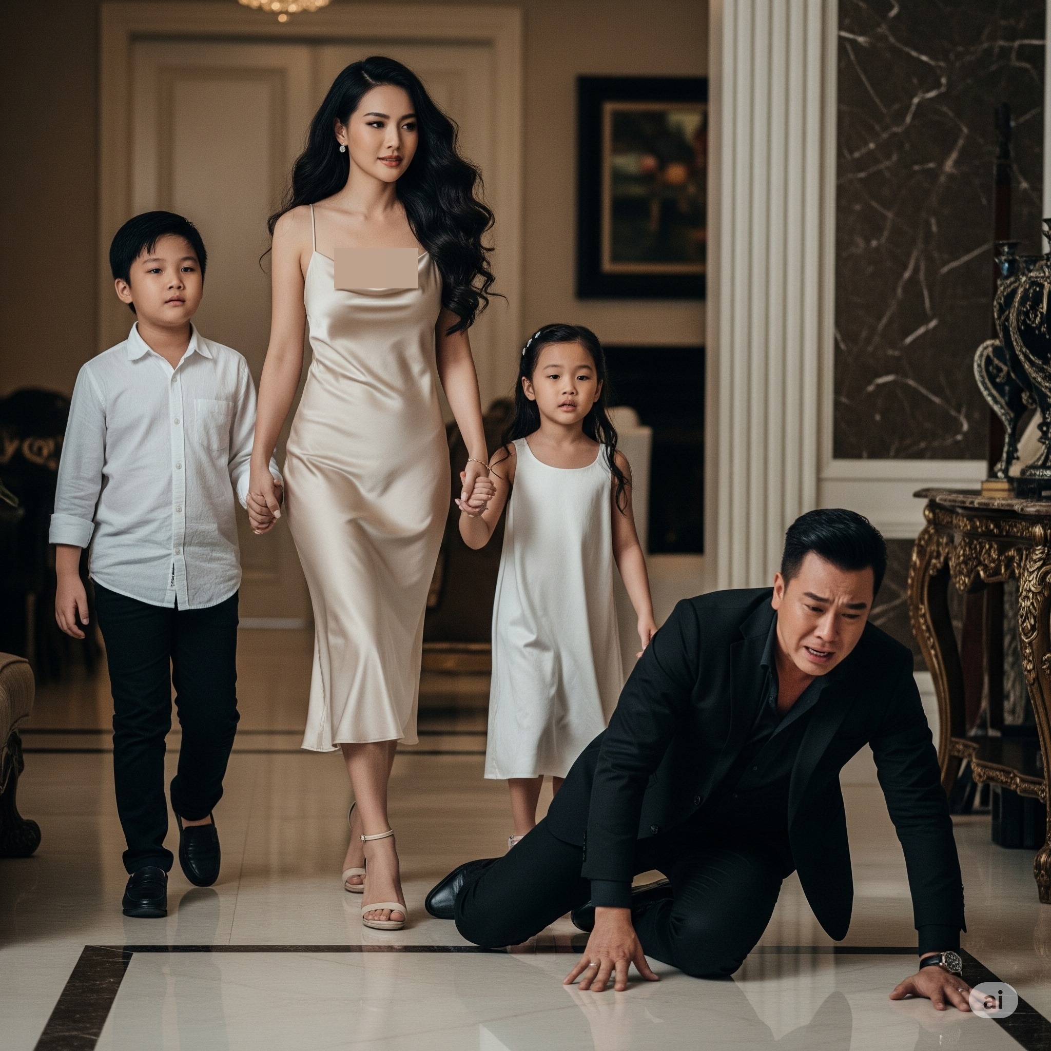 Tỷ phú hiểu lầm vợ ng:oại t:ình nên đuổi khỏi nhà, 5 năm sau cô trở về với 2 đứa trẻ, vừa nhìn mặt chúng, anh liền ng:ã qu:ỵ
