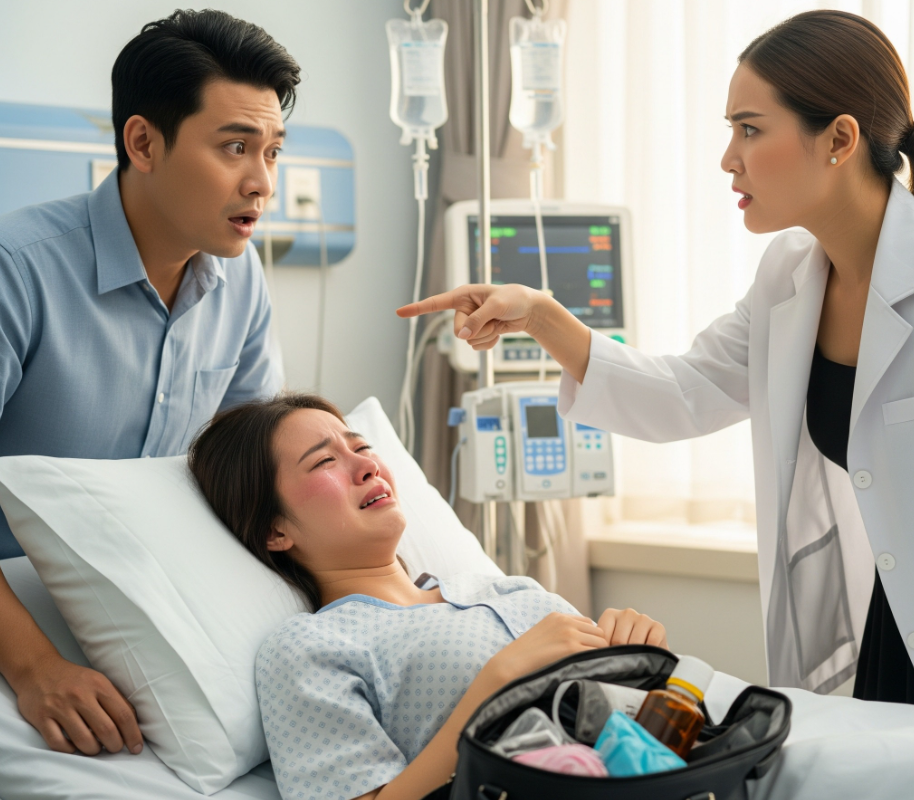 Nghe tin tôi đến thăm vợ cũ nằm viện, vợ mới tới làm loạn hết cả lên, lúc này tôi mới giật mình nhìn vào đầu giường bệnh