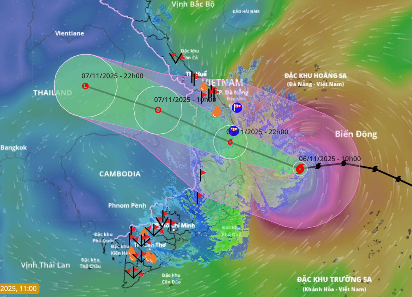 Bão Kalmaegi tiếp tục tăng cấp, ban bố rủi ro thiên tai cấp 4
