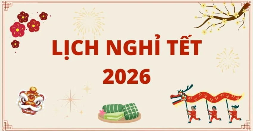 Chi tiết lịch nghỉ Tết Dương lịch năm 2026