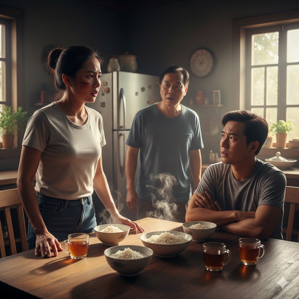 Thường xuyên bị chồng “tác động”. Bữa sáng hôm ấy, cô quyết định nấu bữa cuối cùng rồi rời đi…